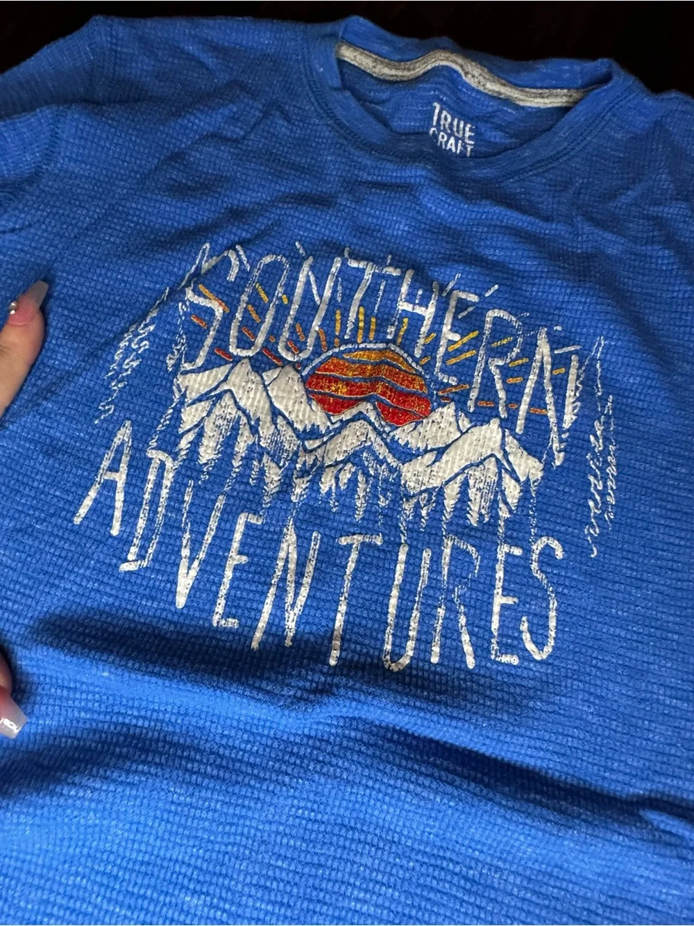 5/$25 EUC Boys True Craft Blue "Southern Adventures" Shirt SIZE M - Picture 2 of 4